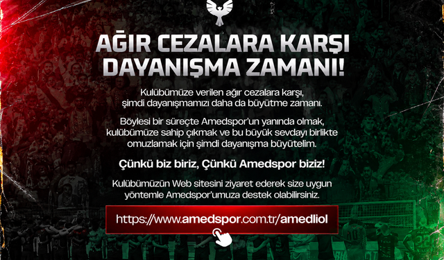 Amedspor Taraftarlarından Ağır Cezalara Karşı Dayanışma Çağrısı