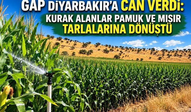 GAP Diyarbakır'a Can Verdi: Kurak Alanlar Pamuk ve Mısır Tarlalarına Dönüştü