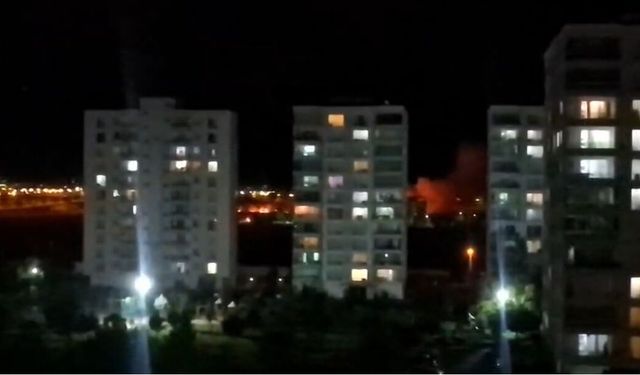 Diş Hastanesi’nin arkasında anız yangını