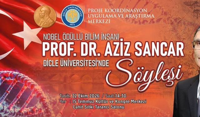 Nobel ödüllü Aziz Sancar Diyarbakır’a geliyor!