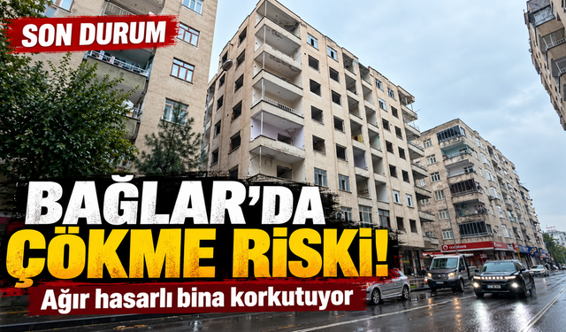 Diyarbakır Bağlar’da Çökme Riski Taşıyan Bina Korkutuyor!