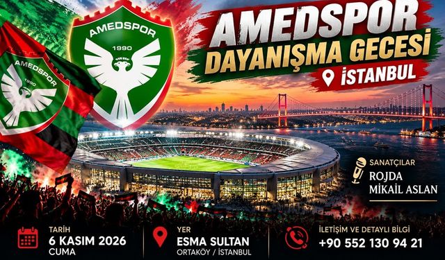 Amedspor Dayanışma Gecesi 6 Kasım’da!