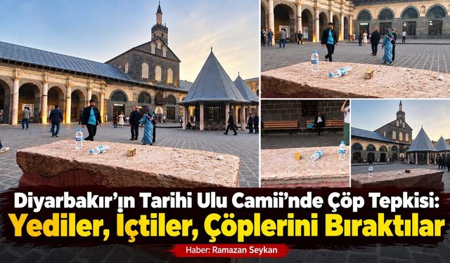 Diyarbakır’ın Tarihi Ulu Camii’nde Çöp Tepkisi