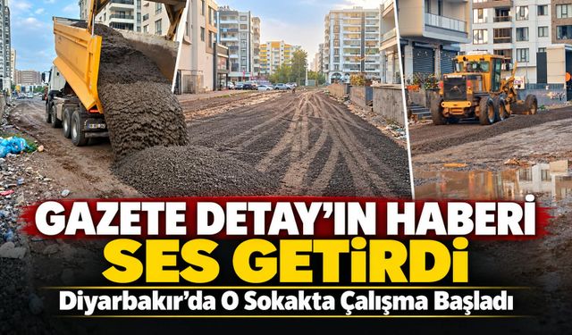 Diyarbakır’da O Sokakta Çalışma Başladı