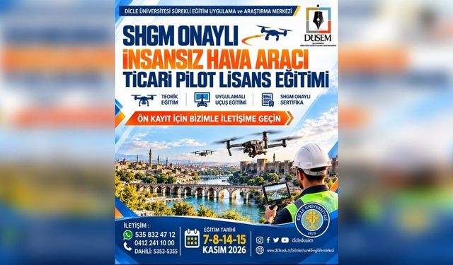 Diyarbakır’da  İHA Pilotu Eğitimi İçin Başvurular Başlıyor