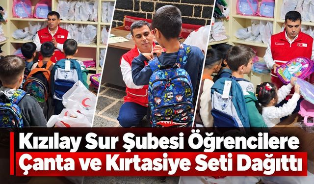 Kızılay Sur Şubesi’nden Öğrencilere Çanta ve Kırtasiye Desteği