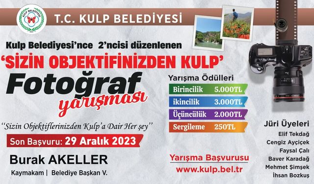 “Sizin Objektifinizde KULP”Birinciye 5 bin lira