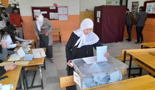 Kulp'ta yerel seçimlere yoğun katılım gözlemlendi