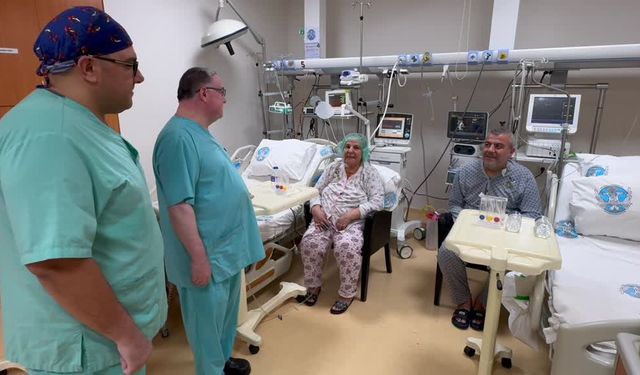 Aynı gün kalp ameliyatı olan anne ve oğlu taburcu edildi
