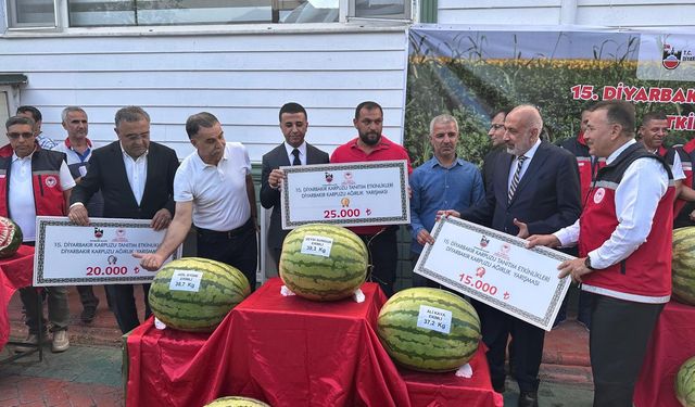 Diyarbakır’ın simgesi karpuz yarışmasında şampiyonlar ödüllerini aldı