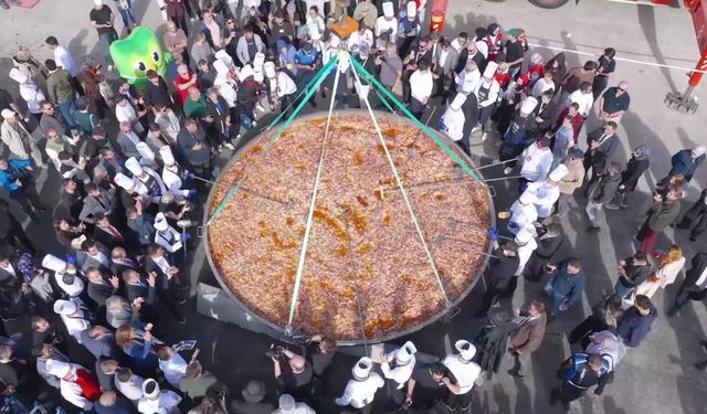 1930 kilo sucuklu yumurta gökyüzünden görüntülendi, Guinness rekoru geldi