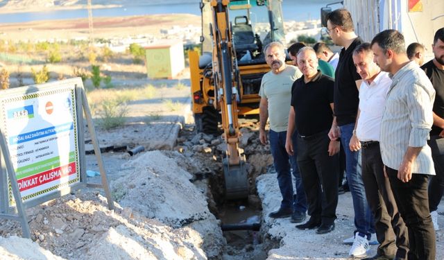 Hasankeyf'te doğalgaz altyapı çalışmalarına başlandı
