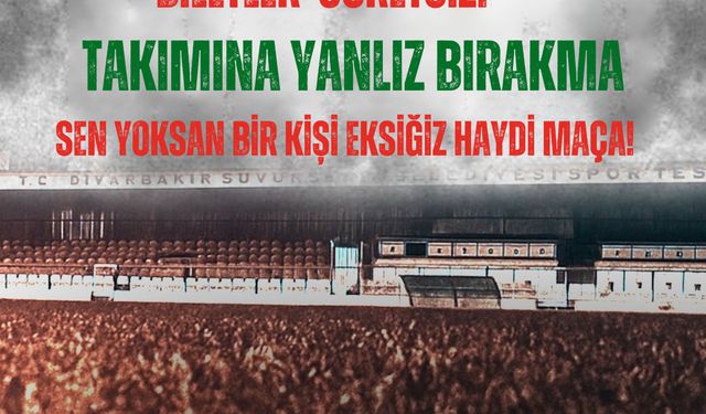 Diyarbekirspor’dan taraftara büyük jest