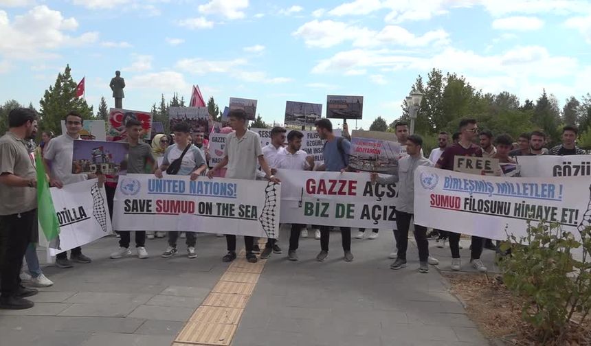 Adıyaman Üniversitesi'nde Gazze'ye destek yürüyüşü düzenlendi