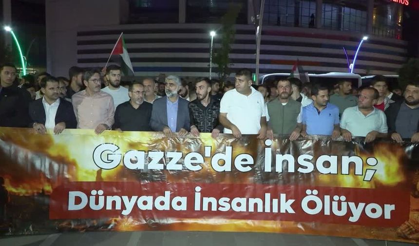 Diyarbakır, Mardin ve Elazığ'da İsrail'in Küresel Sumud Filosu'na saldırılarına tepki