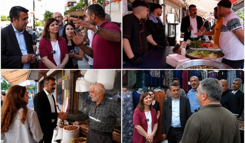 Eşbaşkanlardan Gazi Caddesi esnafına ziyaret: Ortak yaşam alanları korunmalı