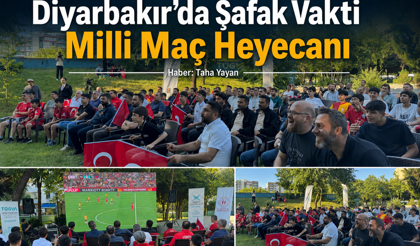 Diyarbakır'da Şafak Vakti Milli Maç Heyecanı