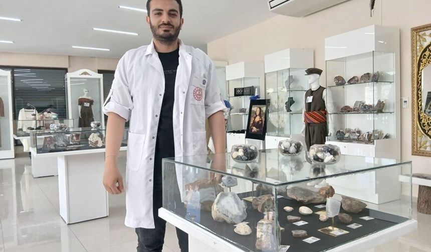 Atık Bakır ve Çeşitli Jeolojik Dönemlerden Kalma Taşlar Sanat Eserine Dönüşüyor