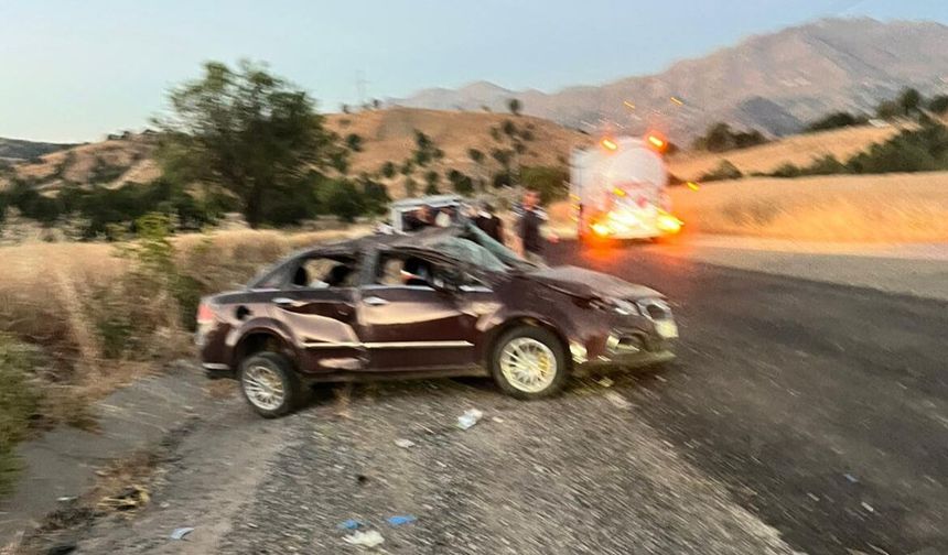 Kulp'ta Takla Atan Otomobil Buğday Tarlasına Savruldu: 5 Kişilik Aile Yaralandı
