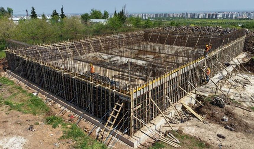 Talaytepe içme suyu deposu inşaatı yüzde 50’ye ulaştı