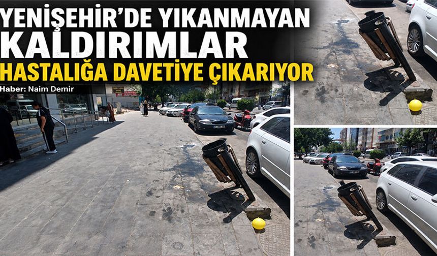 Yenişehir'de yıkanmayan kaldırımlar hastalığa davetiye çıkarıyor
