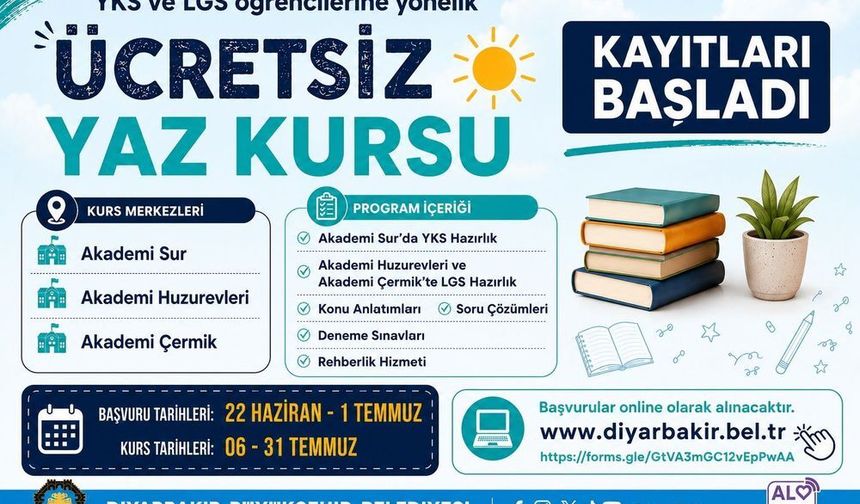Öğrencilere ücretsiz yaz kursu