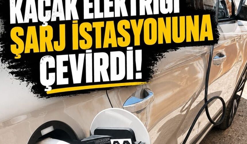 Şanlıurfa’da Pes Dedirten Olay: Kaçak Elektrikle Araç Şarj İstasyonu