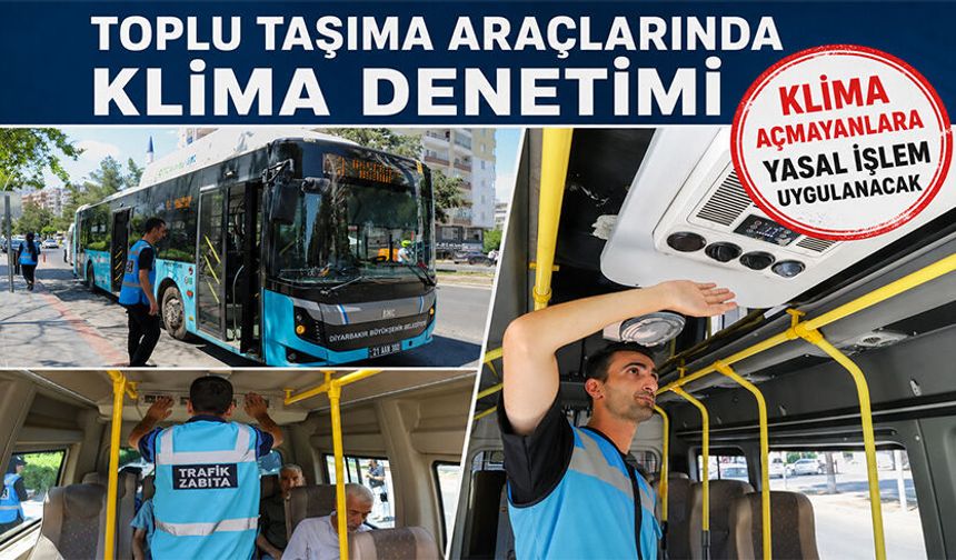 Toplu taşıma araçlarında klima denetimi