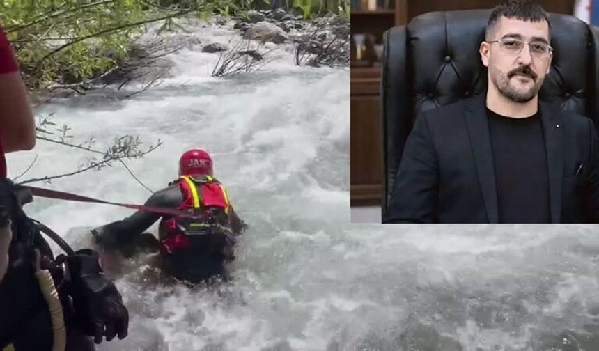 Sarım  çayın da akıntıya kapılan Vedat Karabulut’un arama çalışmaları sürüyor