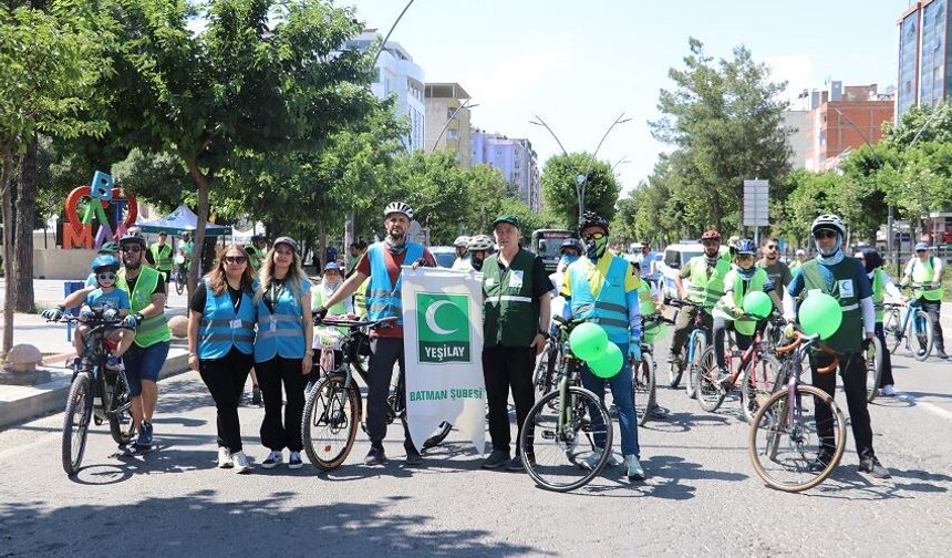 Yeşilay'ın organizasyonuyla pedal çevirdiler