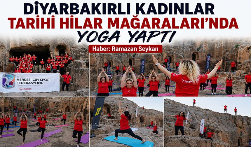 Diyarbakırlı Kadınlar Tarihi Hilar Mağaraları'nda Yoga Yaptı