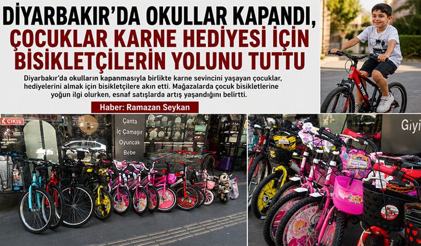 Okullar kapandı, çocuklar karne hediyesi için bisikletçilerin yolunu tuttu