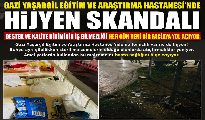Gazi Yaşargil Eğitim ve Araştırma Hastanesi'ndeki görüntüler İçler acısı!