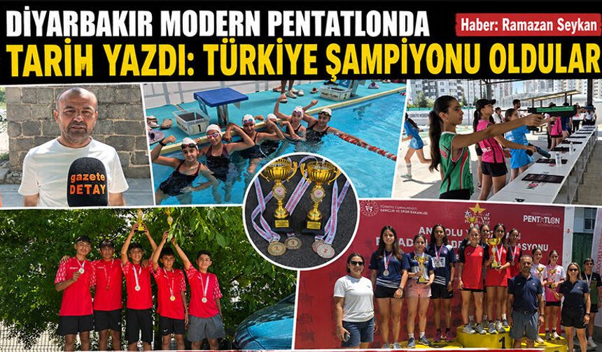Diyarbakır Modern Pentatlonda Tarih Yazdı: Türkiye Şampiyonu Oldular