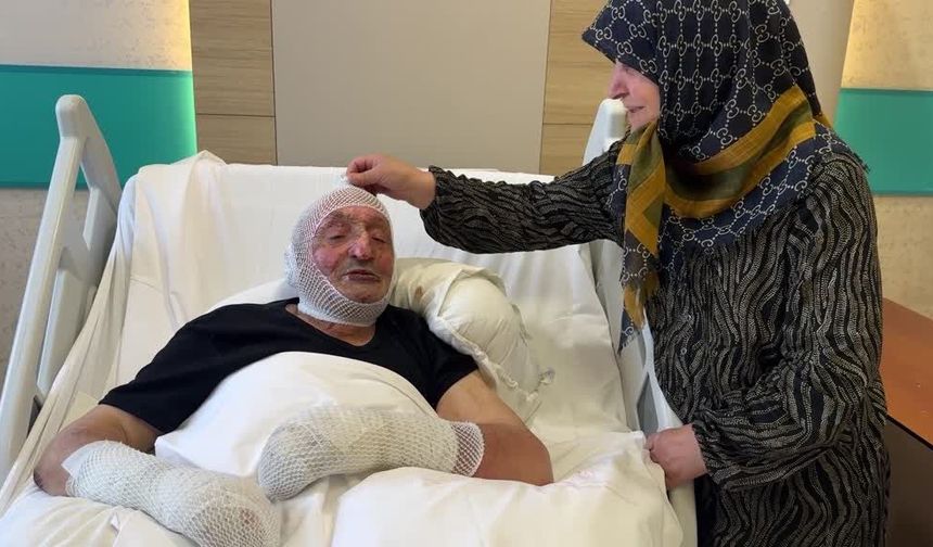 Çay demlemek isterken benzin bidonu parladı, dereye atlayarak kurtuldu