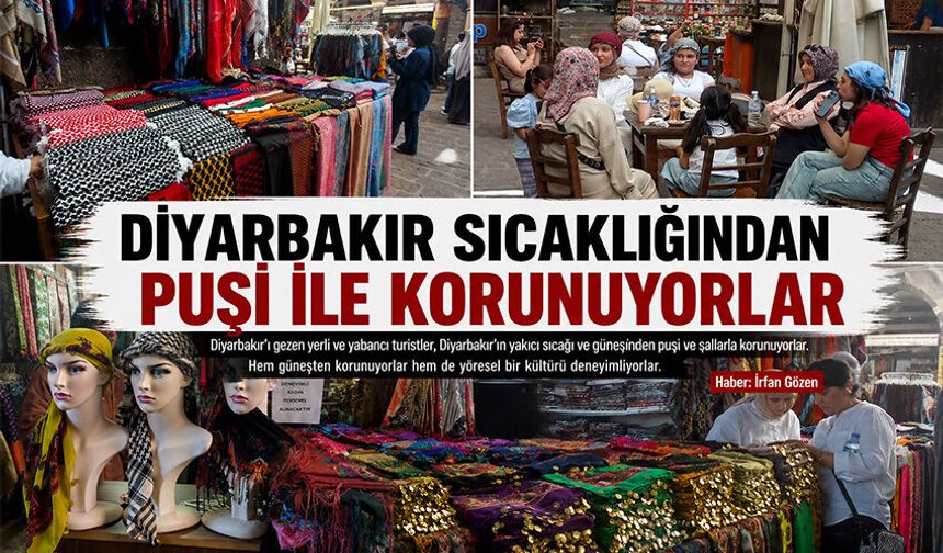 Diyarbakır Sıcağından Puşi ile Korunuyorlar