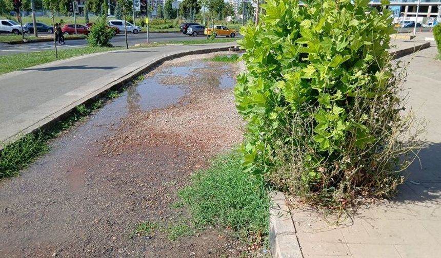 Sulama Hattındaki Arıza Nedeni İle Litrelerce Su Boşa Aktı