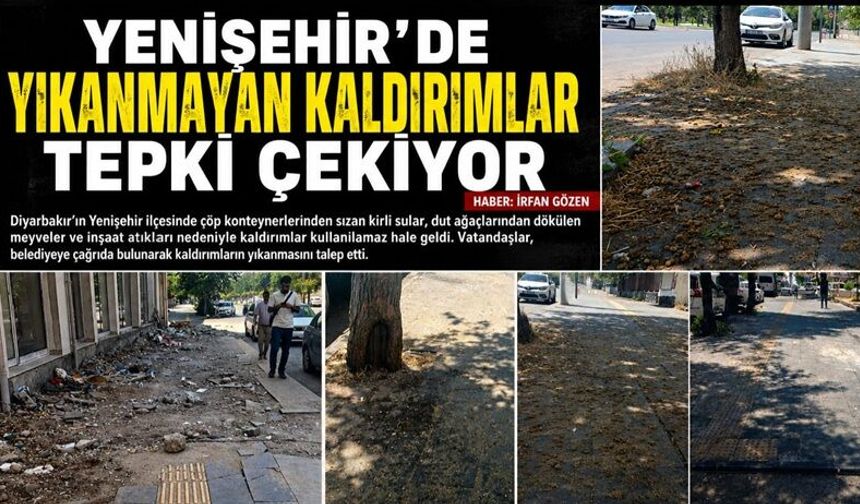 Yenişehir’de Yıkanmayan Kaldırımlar Tepki Çekiyor