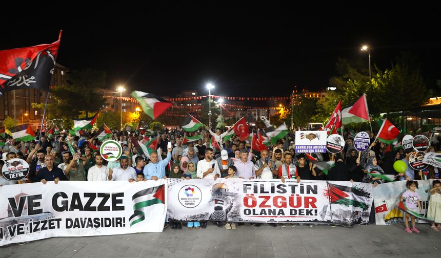 Mardin’de Filistin Konvoyu’na binlerce kişilik destek: 20 ülkeden aktivistler buluştu