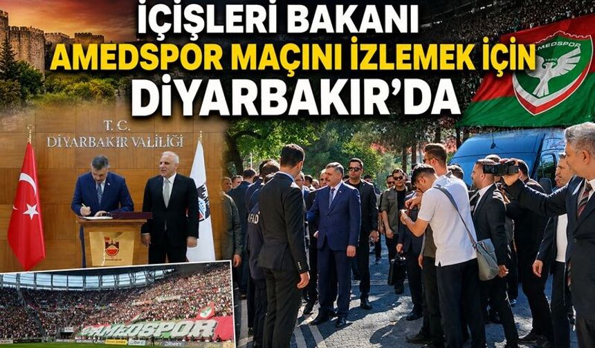 İçişleri Bakanı Mustafa Çiftçi  Amedspor Maçı için Diyarbakır'da
