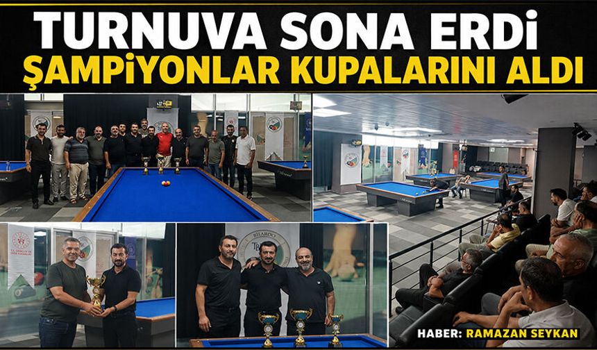 Turnuva sona erdi şampiyonlar kupalarını aldı