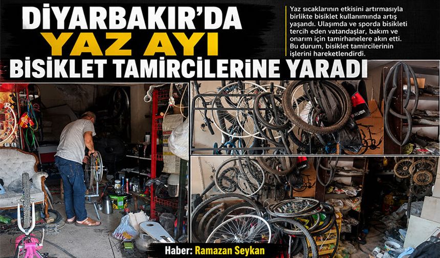 Diyarbakır’da Yaz Ayı Bisiklet Tamircilerine Yaradı