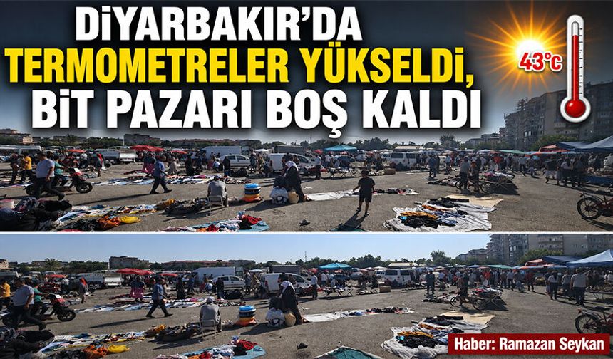 Diyarbakır’da termometreler yükseldi, Bit Pazarı boş kaldı