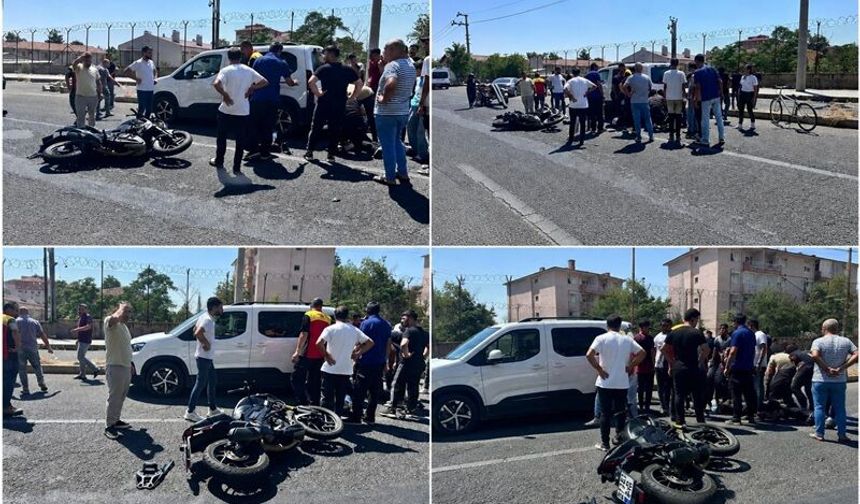 Diyarbakır'da Motosiklet ile Hafif Ticari Araç Çarpıştı: 1 Yaralı