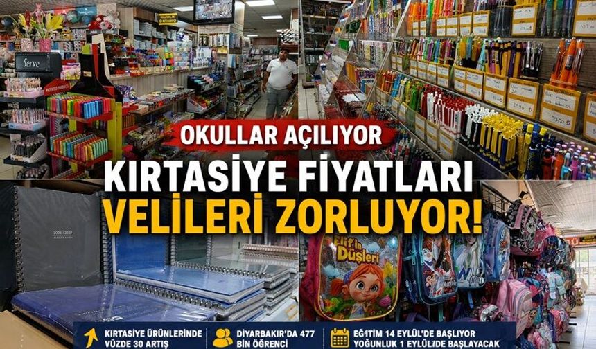 Diyarbakır’da Okul Alışverişi Telaşı Başlıyor: Kırtasiye Fiyatları Velileri Düşündürüyor