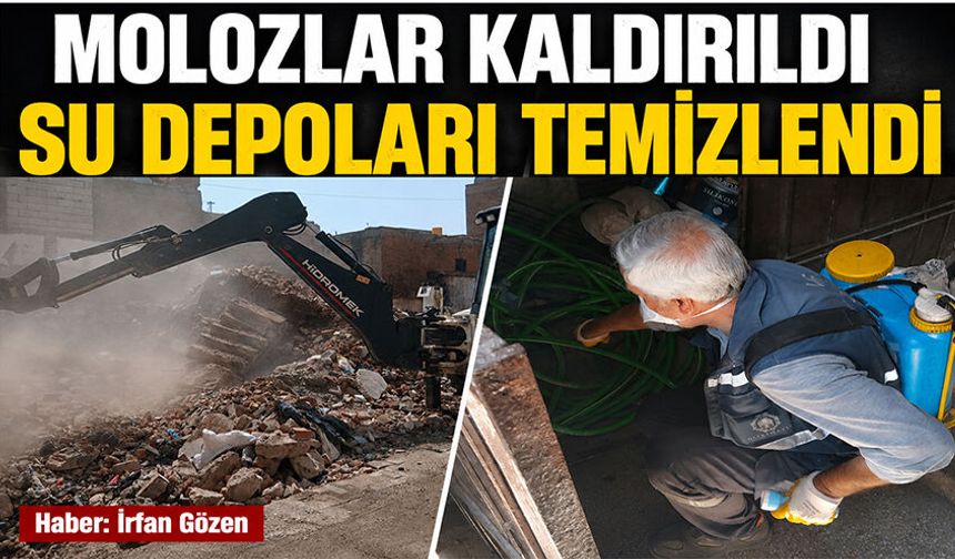 Molozlar Kaldırıldı Su Depoları Temizlendi