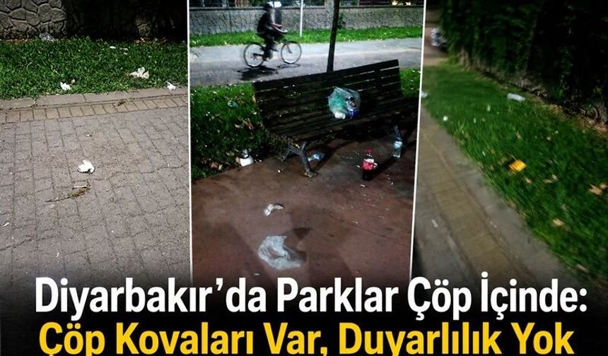 Diyarbakır’da Parklar Çöp İçinde: Çöp Kovaları Var, Duyarlılık Yok