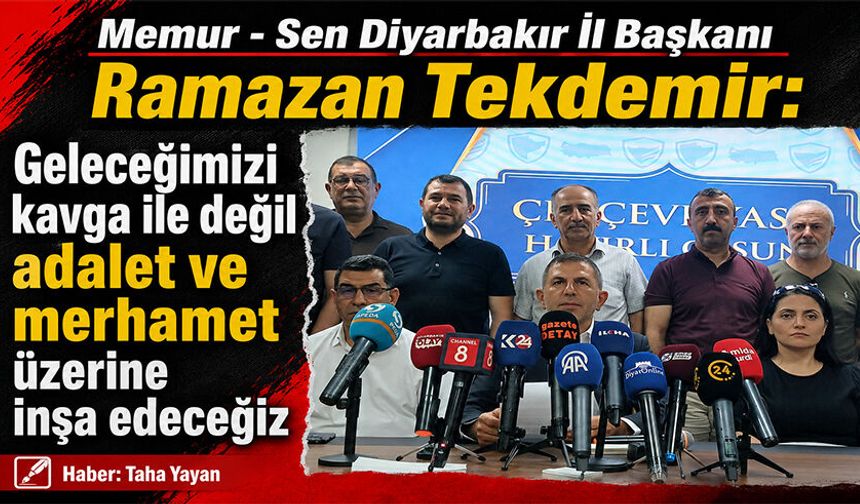 Başkan Tekdemir: Geleceğimizi kavga ile değil adalet ve merhamet üzerine inşa edeceğiz