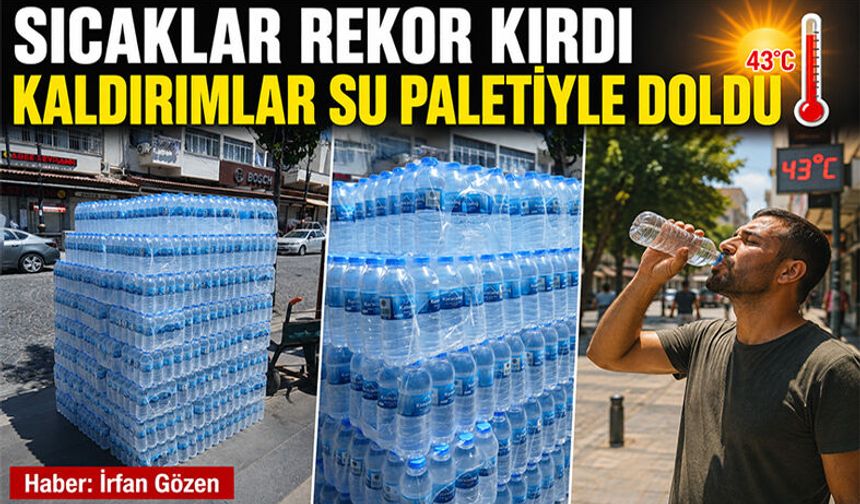Sıcaklar Rekor Kırdı Kaldırımlar Su Paletiyle Doldu