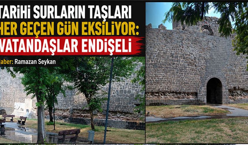 Tarihi Surların Taşları Her Geçen Gün Eksiliyor: Vatandaşlar Endişeli